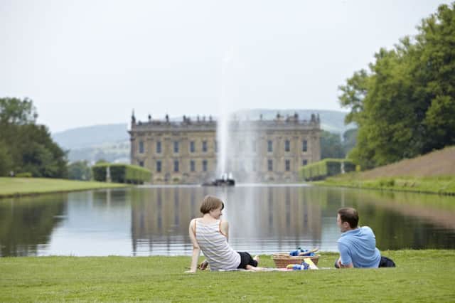 A couple enjoying a picnic at Chatworth House. Photo contributed.Copn