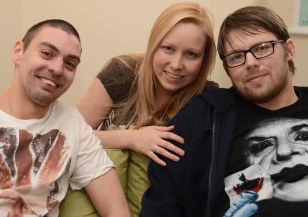 Kidney transplant, Adam and Sarah Greenway with donor Jamie Wright