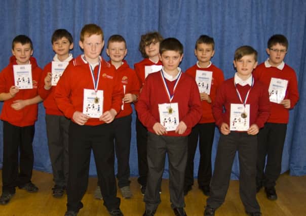 Pictured are the table tennis players from Brimington Junior School who were presented with their Butterfly Skills Awards.
