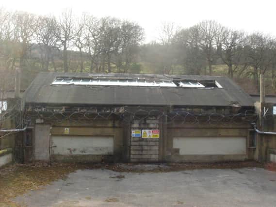 The pumping station at Fernilee reservoir dam, which has been damaged by vandals. Photo contributed.