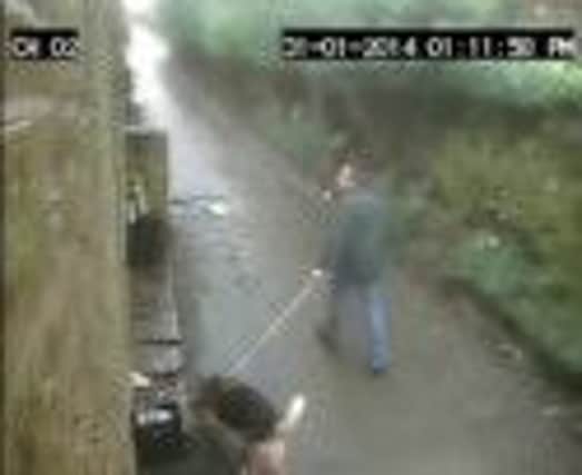 CCTV stills before dog was abandoned in Glossop. Photo contributed.
