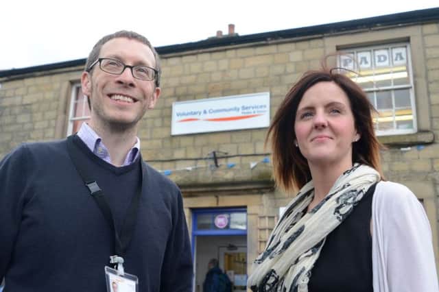 Voluntary and Community Services Peaks and Dales, deputy chief executive Alistair Rogerson and Rachael Mitchell who will run the befriending service