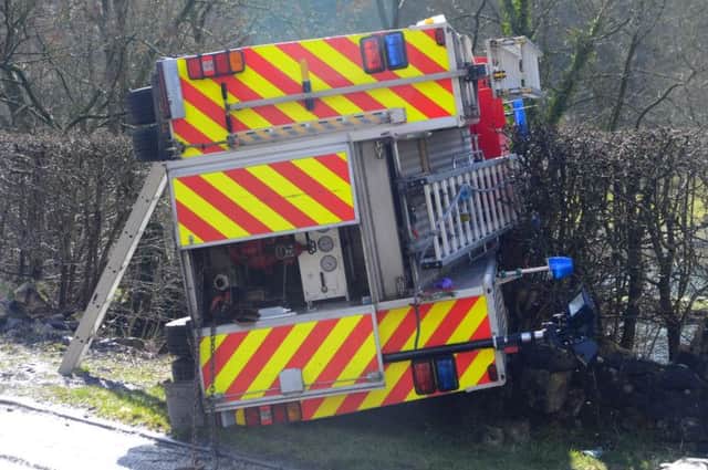 Bakewell fire engine where it came to rest