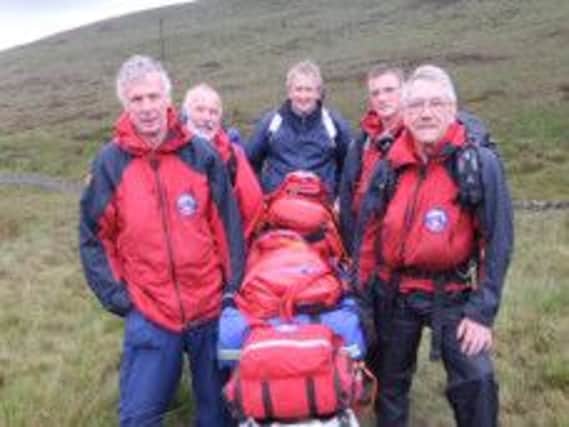 MP Andrew Bingham with Kinder Mountain Rescue Team. Photo contributed.