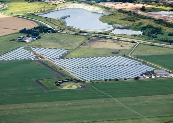 An example of a solar farm.