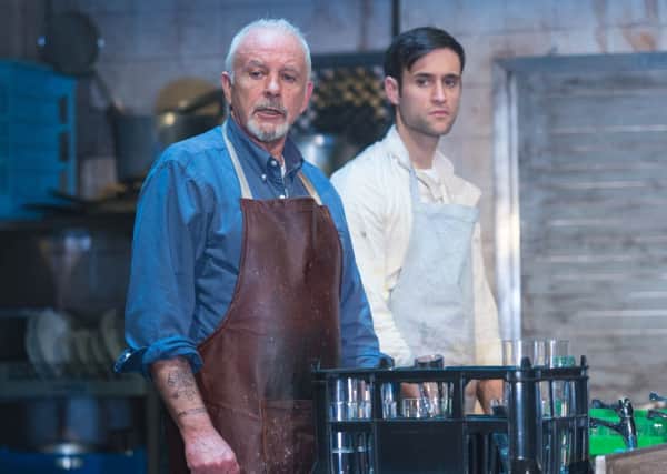 David Essex and Rik Makerem in The Dishwashers at Nottingham Theatre Royal from March 31 to April 5