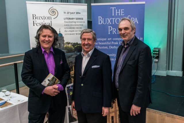 Stephen Barlow - Artistic Director of Buxton Festival, Trevor Osborne - Developer of the Crescent Hotel and Thermal Water Spa and Randall Shannon, Executive Director of Buxton Festival at the launch of the Buxton Spa Prize.