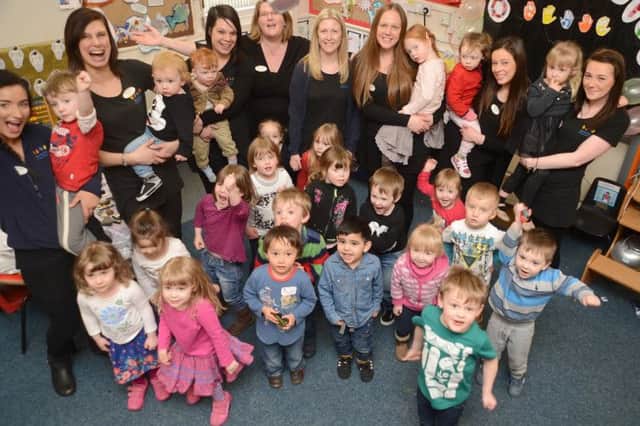 Buxton Nursery celebrating their third outstanding Ofsted report