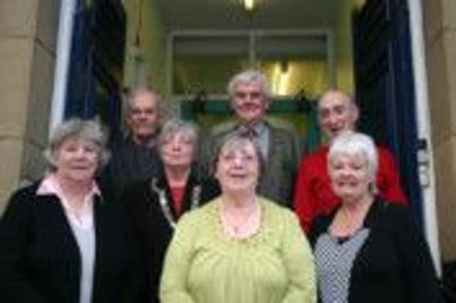 Former Whaley Bridge Town Council chair Anne Winter with last year's community awards winners. Photo contributed.