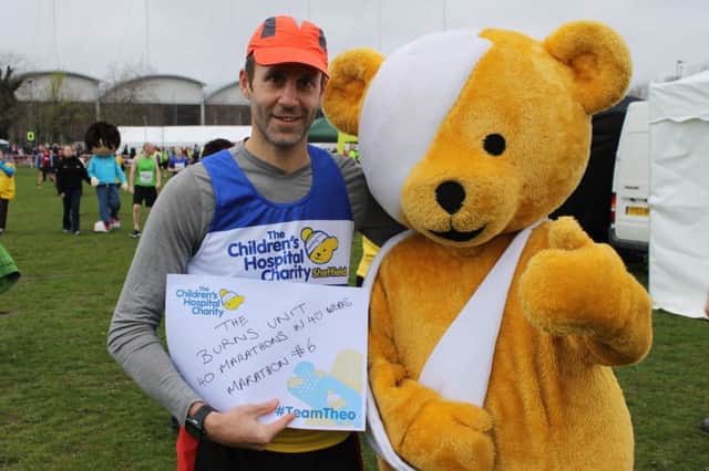 Damian Thacker, who is running 40 marathons in 40 weeks to raise funds for the Children's Hospital Charity
