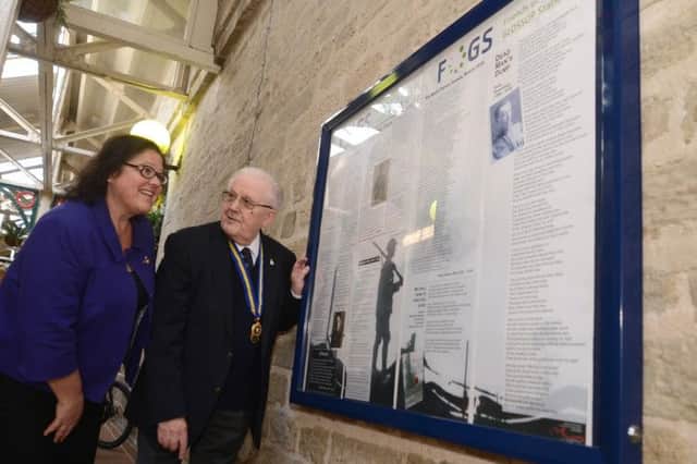 The Friends of Glossop Station had their WW1 exhibit unveiled by Neill Manchee of the Royal British Legion and Jean Wharmby of the Legion's Womens Section