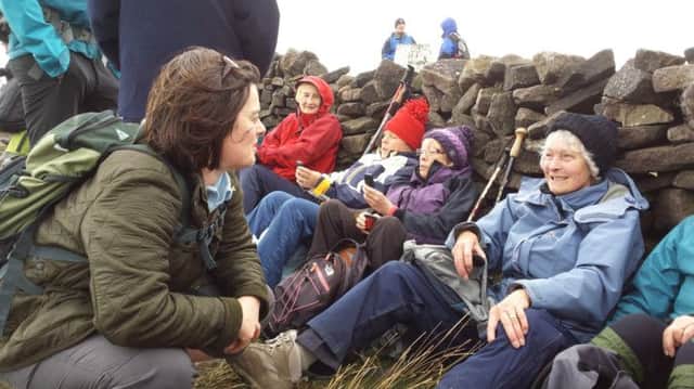Public health minister Jane Ellison visits the Goyt Valley. Photo contributed.