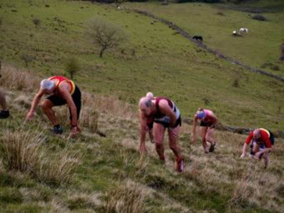 Runners taking part in the Herod Farm fell race in Glossop. Photo contributed.