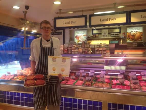 Glossop butcher David Amesbury, of Mettricks, whose burgers are through to the final of England's best burger competition. Photo contributed.