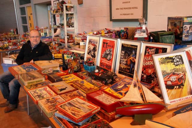 Shaun Butler ran a mixed stall of toys games and art work.