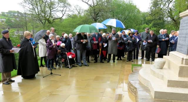 Whaley Bridge's recently restored war memorial was rededicated at a special service held on Sunday.