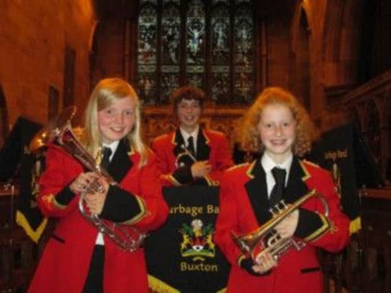 New senior members of Burbage Band, Ellie Bagshaw, Charlotte Armett and Milly Critchlow. Photo contributed.