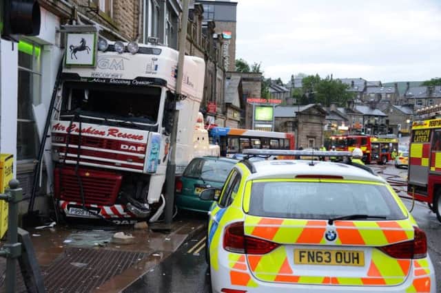 Mark Anthony Dawson sent in this picture of the crash in Glossop.