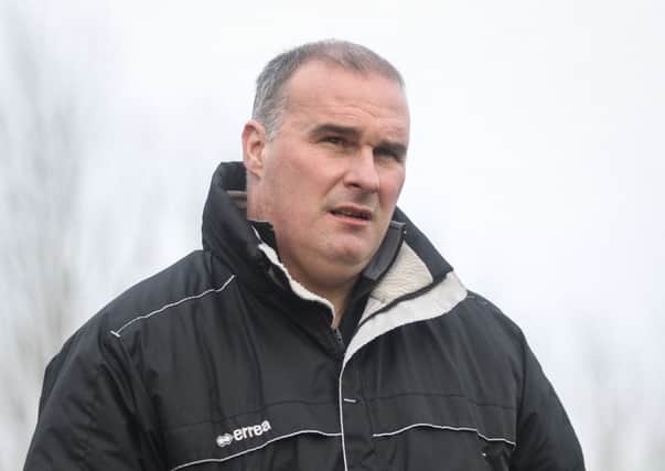 Pictured is Matlock Town FC manager Mark Atkins.