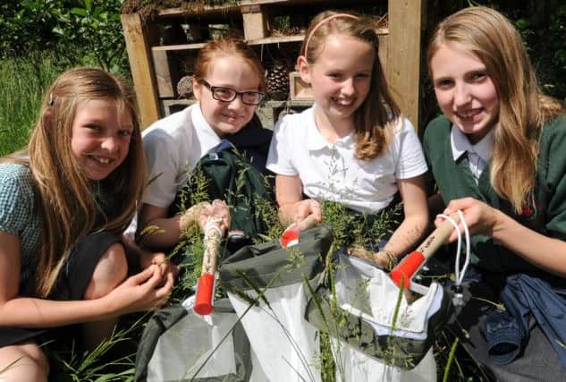 Woodside Wild Barn launch of new nature reserve. Pictured from Mapperley Primary are l-r Mia Waterall 11, Chloe Pearson 10, Chelsea Quinn 11 and Sophe Vincent 11.