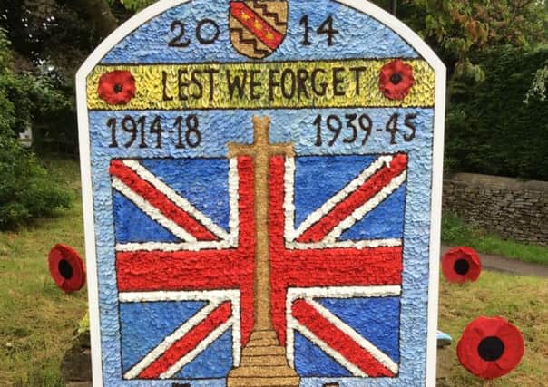 This year's Disley well dressing in honour of the centenary of the First World War. Photo by Peter Scott.