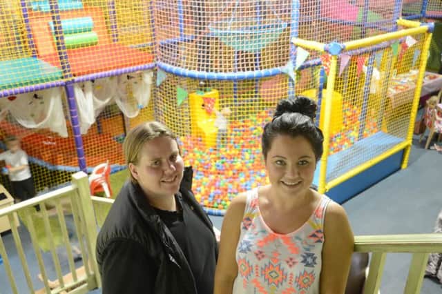 Sara Holmes with Sarah Boardman of the Whistlestop Play Cafe. Sara is to use the venue for a new youth club for teenagers with learning difficulties