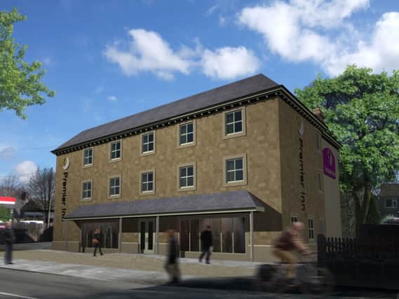 A CGI image of the proposed 60-bed Premier Inn at the site of the Robin Hood pub, on London Road, Buxton. Photo contributed.