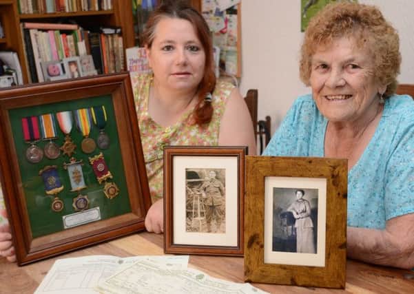 Sgt Dick Wagg's granddaughter Jinette Hague and his daughter Frances Walters.