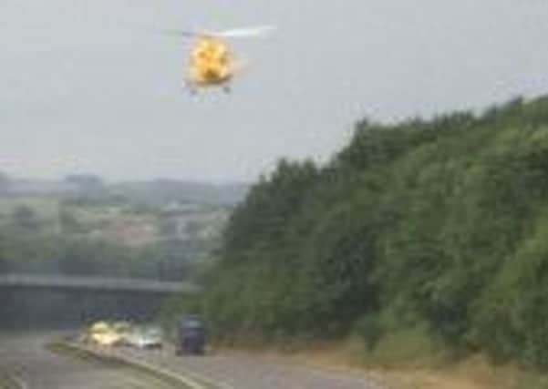 The A61 Dronfield bypass crash scene where a cyclist died.