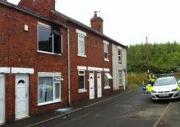 Pictured is the terrace house off Sookholme Road, Shirebrook, which set on fire in the early hours of Saturday, August 2.