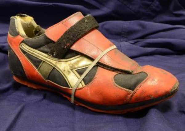 Pictured is a shoe as worn by an unidentified cyclist who was involved in a fatal crash with a Citroen C3 on the A61 Dronfield bypass.