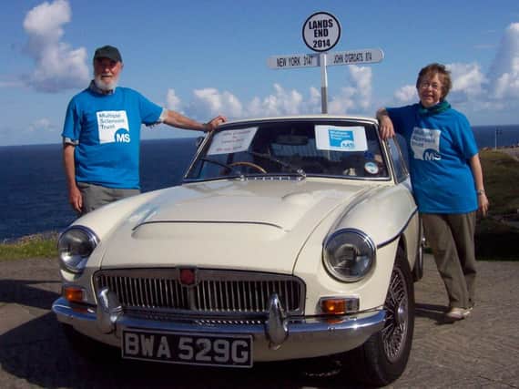 Bakewell's Rick Naylor and his sister Gill Ward at Land's End. Photo contributed.