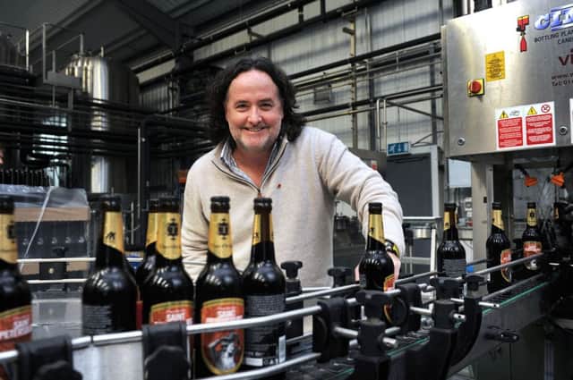 12 Nov 2013.........Thornbridge Brewery in Bakewell has seen its sales rocket by 845% with markets including Sweden and Italy.Managing Director Jim Harrison watches bottles come off the production line. SM1001/13d