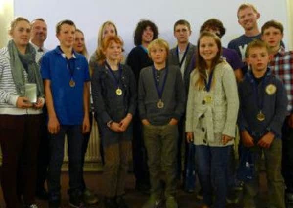 The winners of last year's young adventurers awards.