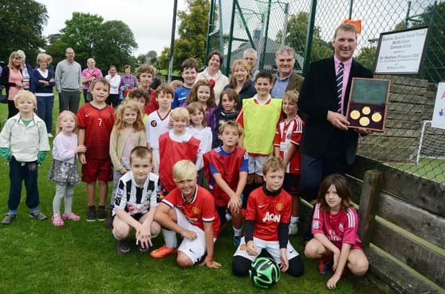 Sir Matthew Pinsent CBE opens the newly refurbished Multi-User Games Area at Baslow Sports Field.