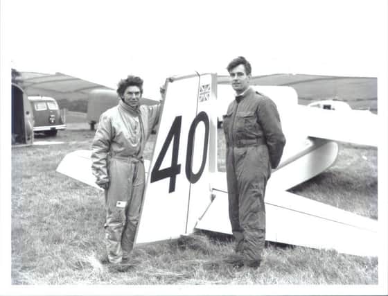 Buxton Advertiser archive, 1954, Great Hucklow hosted the world gliding championships, British pilots Anne and Lorne Welch