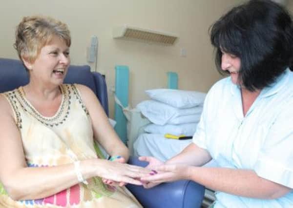 Patient Judith Waring, of North Wingfield, pictured left, who is grateful for the care provided by Chesterfield-based Ashgate Hospice.