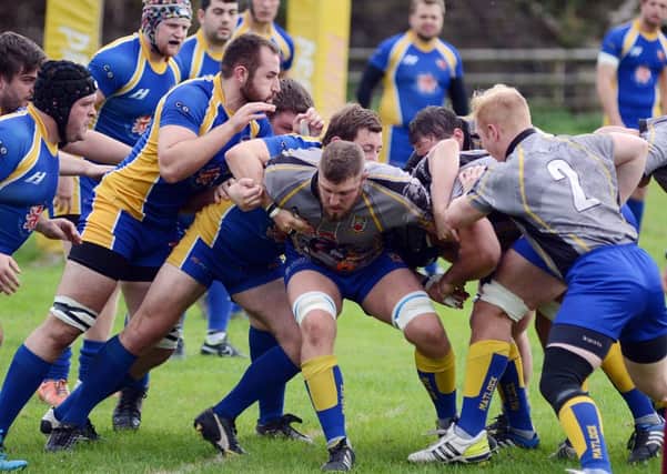 Action from Matlock v Market Bosworth on Saturday. Photo by Brian Eyre