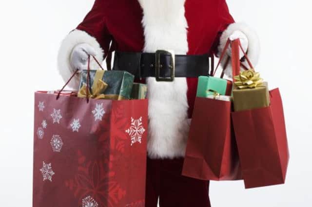 generic christmas santa shopping presents gifts