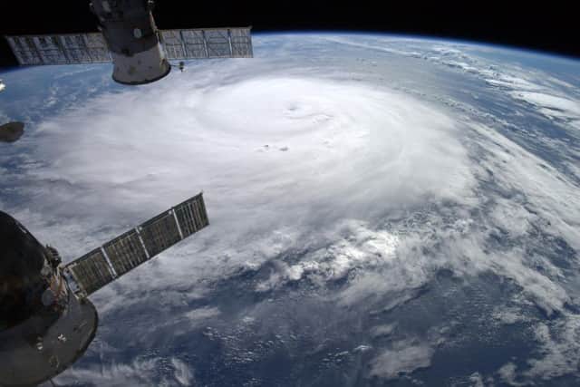 Hurricane Gonzalo as seen from the International Space Station.
