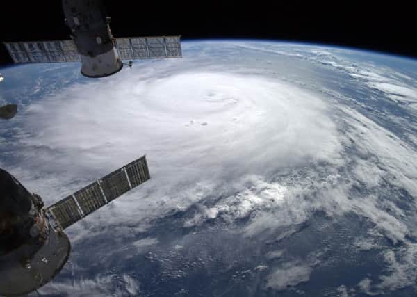 Hurricane Gonzalo as seen from the International Space Station.