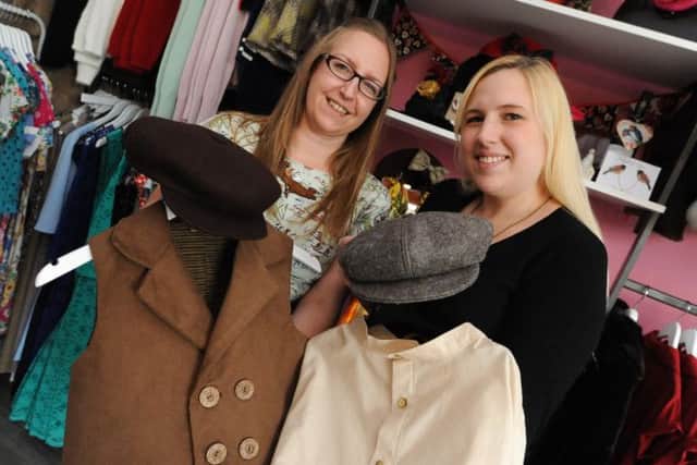 Bella Figura have made multiple costumes for The London Transport Museum. Pictured are sister co-owners, Teresa Whittaker (brunette) and Suzanne Whittaker (blonde).