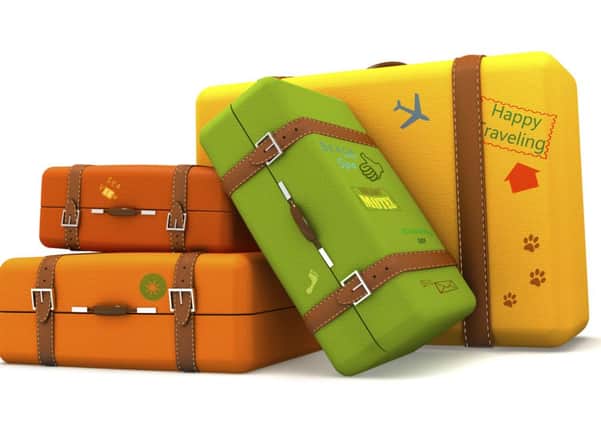 Traveling suitcases