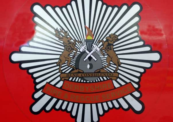 Derbyshire Fire and Rescue logo.