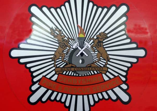 Derbyshire Fire and Rescue logo.