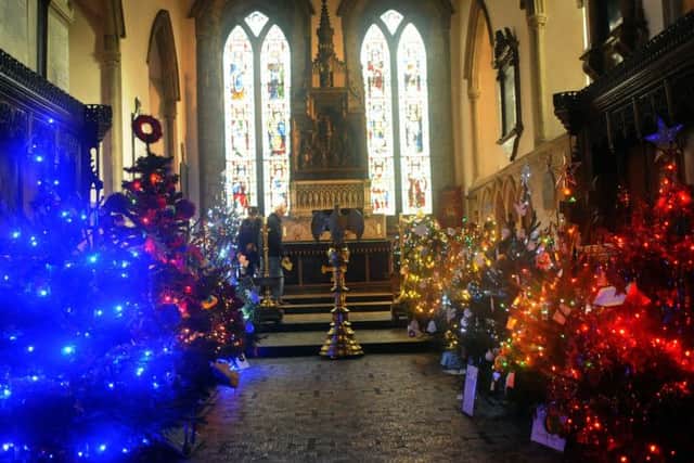 All Saints Church Christmas tree festival, Bakewell.