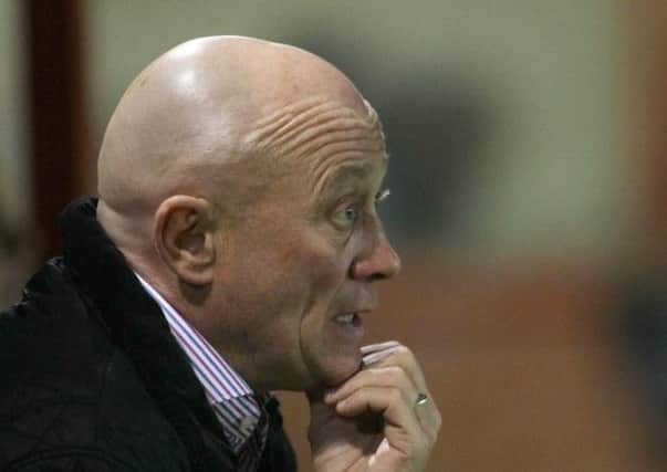 Nicky Law looks on as Alfreton are knocked out of the FA Cup -Pic by: Richard Parkes