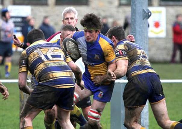 Andy Carr is pictured in action for Matlock against Loughborough on Saturday. Photo by Colin Baker.