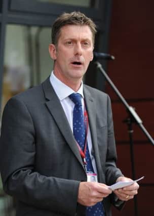 Opening of a new Sports Hall at Ecclesbourne School. Pictured is headteacher James McNamara