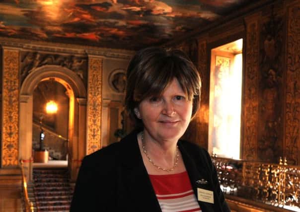 Chatsworth House head housekeeper Christine Robinson in the painted hall 
 Story Catherine Scott    Picture by Chris Lawton
9th March 2012